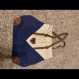 Baseballism Canvas and leather purse